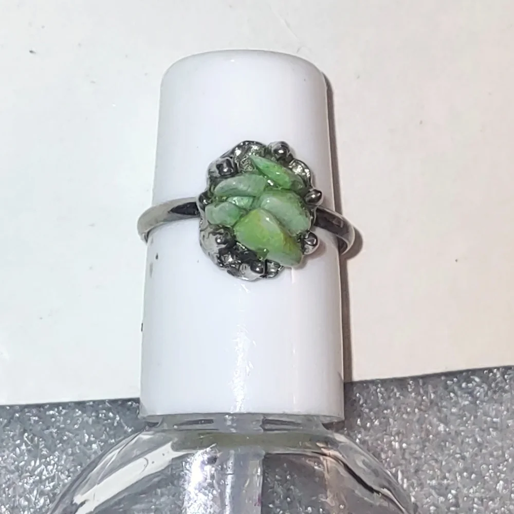 Jade Stone Colored Fashion Ring